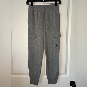 Kids Jordan Heather Gray Cargo Joggers